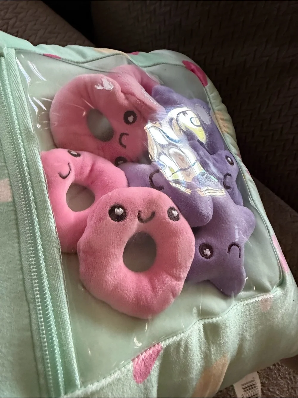 Way to Celebrate Inch Valentine's Day 9piece tic-tac-toe plush pillow NWOT